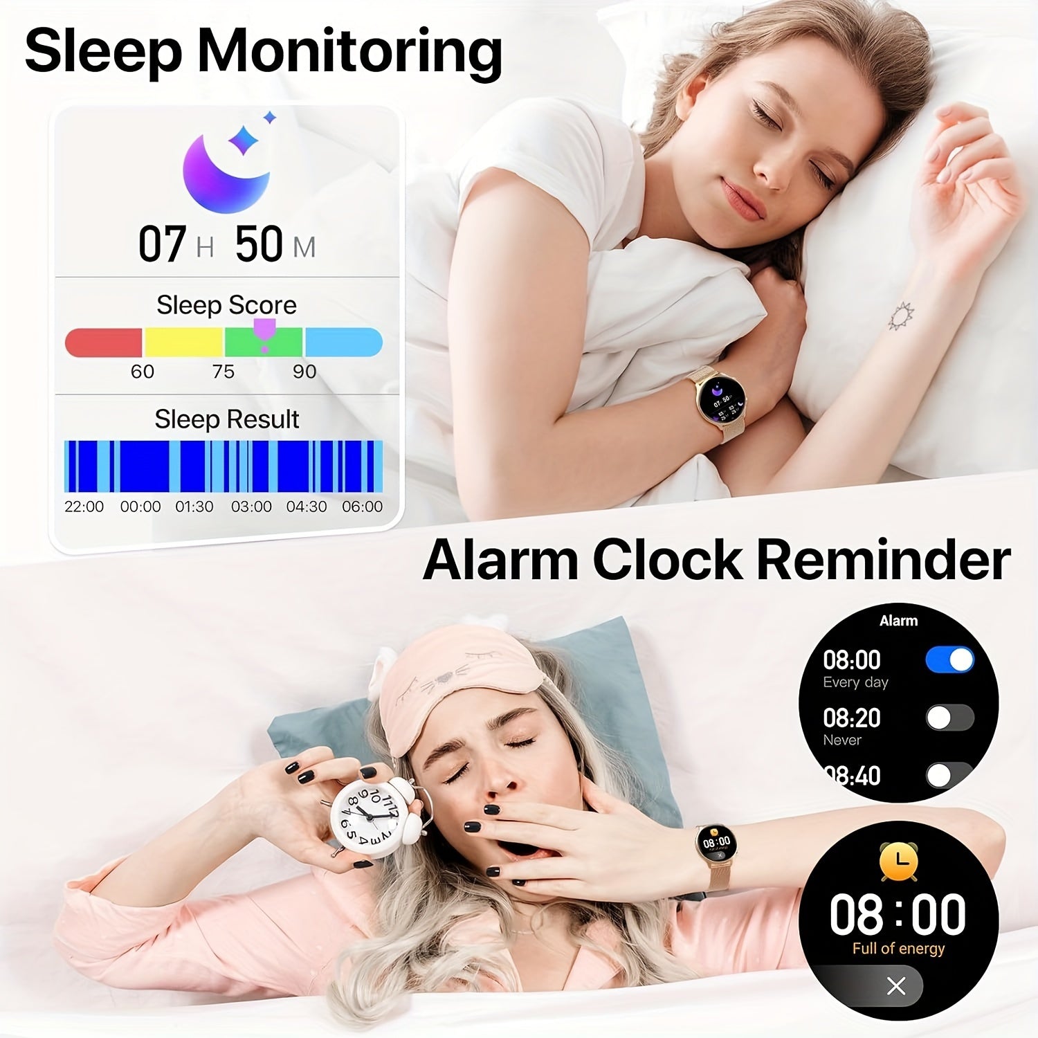 Women's Smart Watch w/ Calling 100 Sports Modes Water Resistant