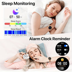 Women's Calling Smartwatch 3 Round Smartwatch with 100 Sports Modes