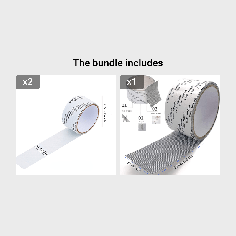 Window Screen Repair Kit Tape - Waterproof Fiberglass Mesh Patch