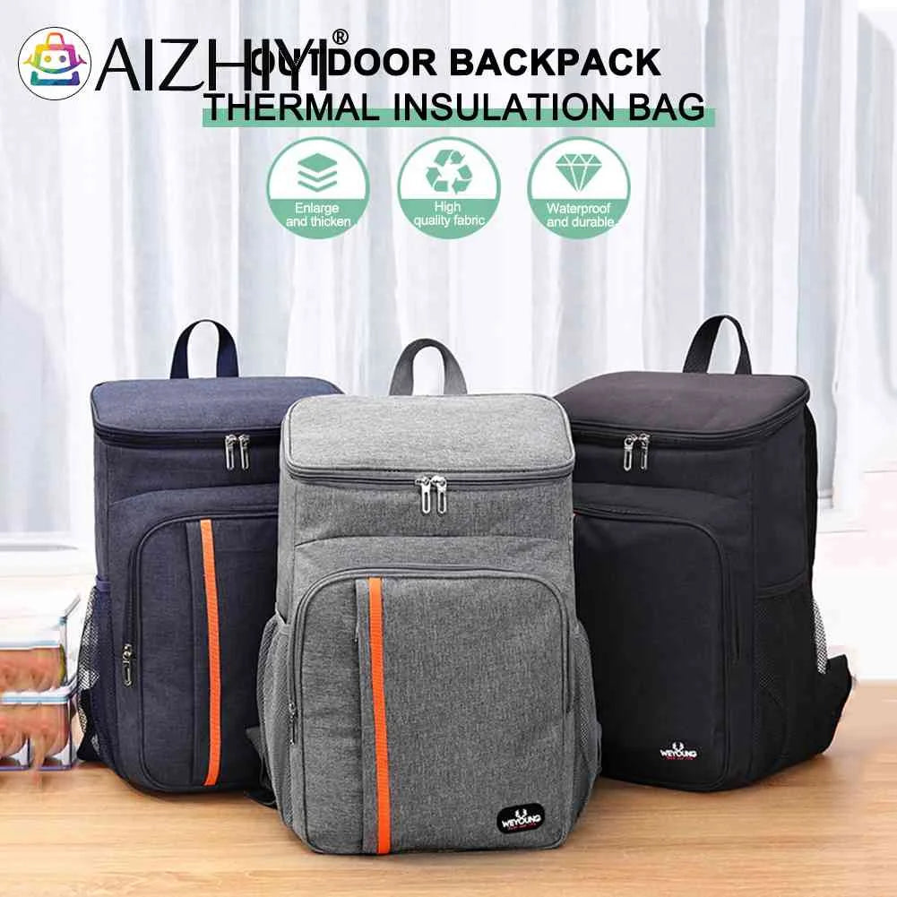 18L Thermal Backpack Waterproof Picnic Refrigerator Lunch Bag