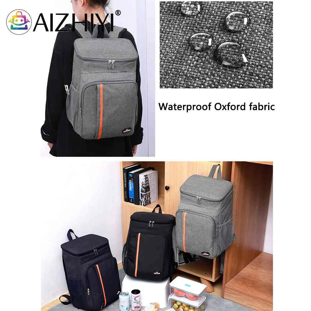 18L Thermal Backpack Waterproof Picnic Refrigerator Lunch Bag