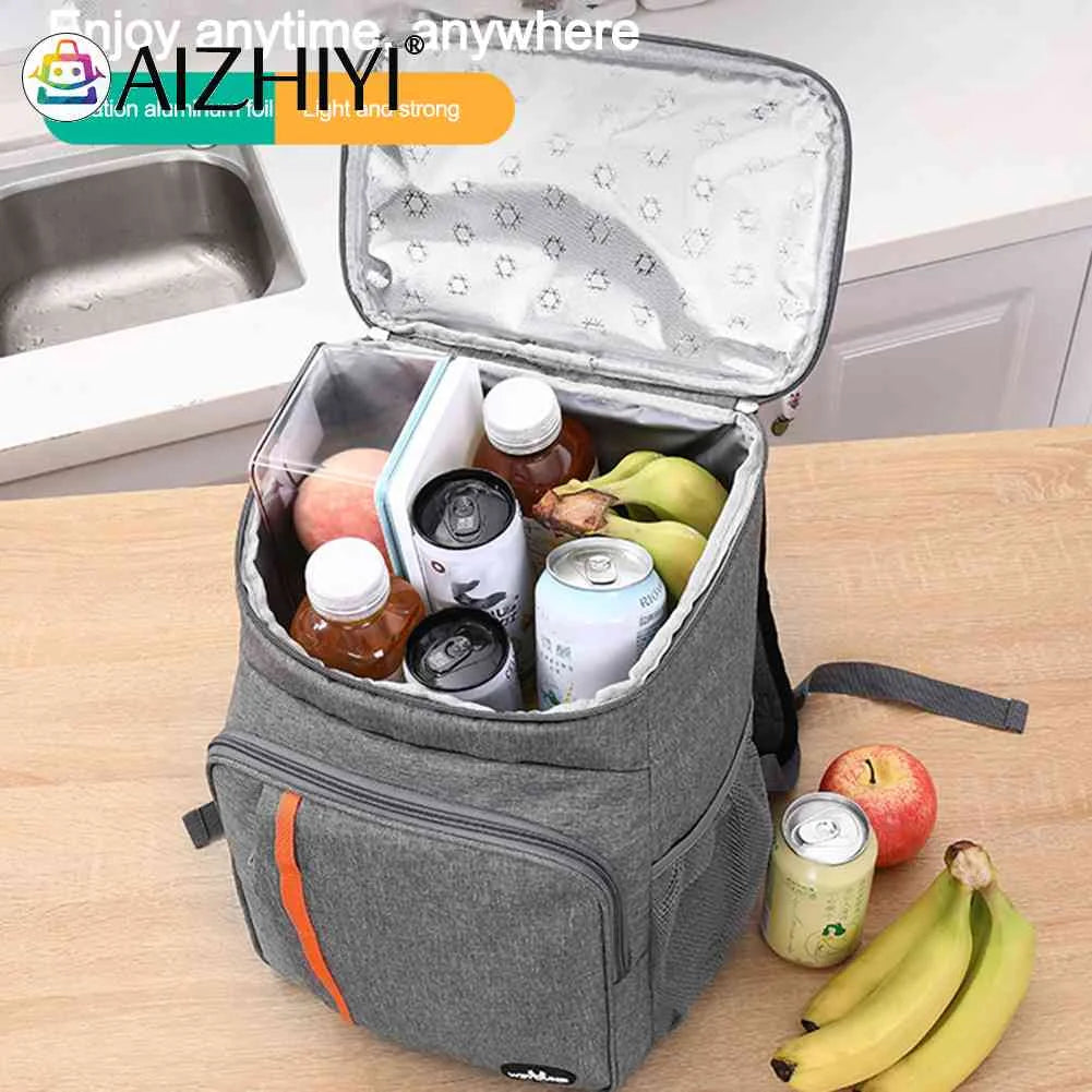 18L Thermal Backpack Waterproof Picnic Refrigerator Lunch Bag