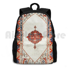 18th Century Antique Carpet Print Outdoor Hiking Backpack
