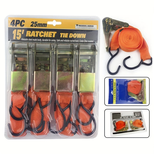 Thickened Ratchet Tensioning Strap Cargo Binding Strap Car Fastener