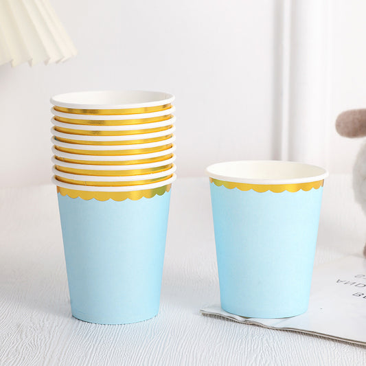 10pcs Paper Cups 8 5oz Disposable Cups Cold Beverages