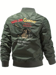 Men's Slim Fit Sports Jacket Embroidered Motorcycle Jacket