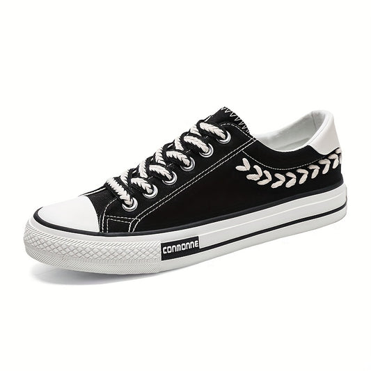 Men's Low Top Canvas Skate Shoes Outdoor Walking Sneakers