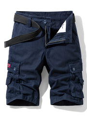 Men's Cotton Cargo Shorts Casual Beach Pants Breathable Multipockets