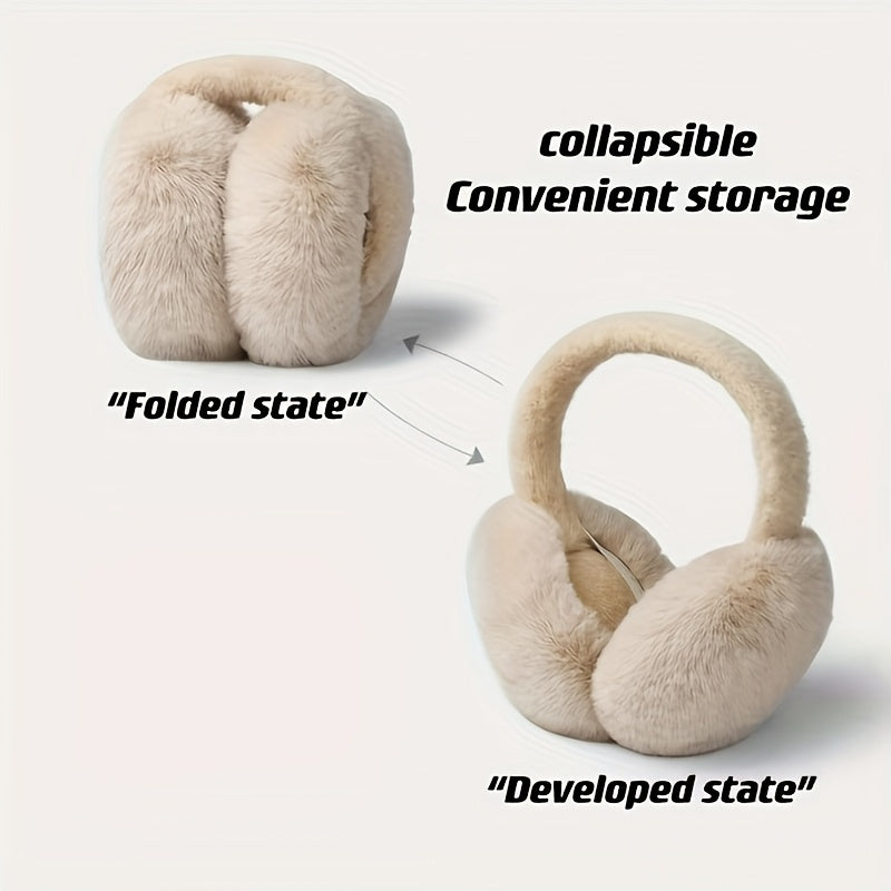 Foldable Portable Fleece Ear Muffs for All Seasons Use
