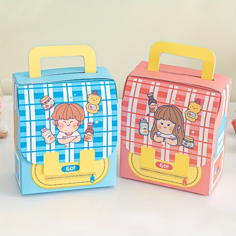 Cartoon Backpack Shaped Baking Snack Box