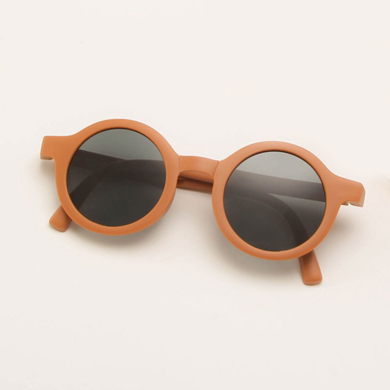 Kids Foldable Round Frame Sunglasses UV Protection