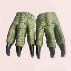 Dinosaur Claw Puppet Gloves Soft Rubber Realistic Animal Model for Halloween