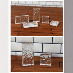 Mini Transparent Bricks Ripple Surface for Dollhouse Building