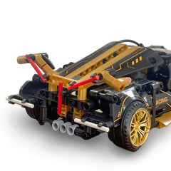 Golden Static V12 Sports Car Building Blocks Toys 1 18 Scale Adult Challenge