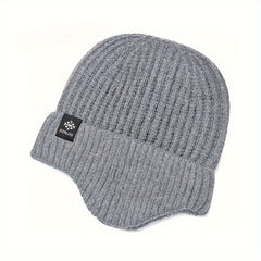 Men's Plush Wool Knitted Hat Winter Thick Warm Cap