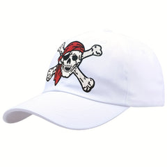 Skull Embroidered Baseball Cap Sun Protection Visor