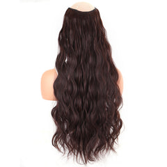 Synthetic V Shaped Hair Extension Half Wig Heat Resistant Wavy Curly Hair