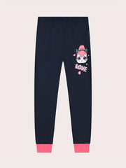 Cartoon Girl Pattern Kid's Pajamas 2pcs Top & Pants Set