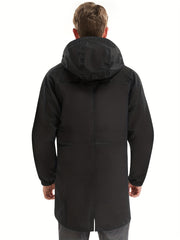 Men's Waterproof Hooded Rain Jacket for Outdoor Activities