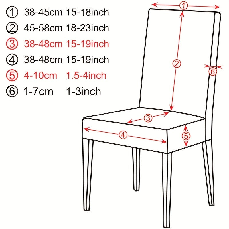 Velvet Dining Chair Slipcover Stretch Spandex Elastic Chair Slipcover
