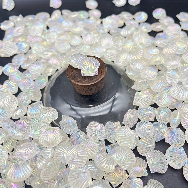 35pcs Transparent Shell Beads for DIY Bracelet Necklace