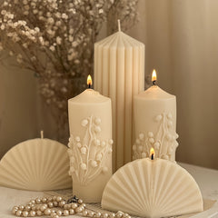 Orchid Cylindrical Candle Making Silicone Mold