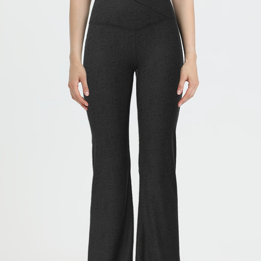 High Waist Yoga Pants Butt Lifting Flared Fitness Trouser