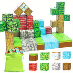 Magnetic Building Blocks 100pcs DIY 3D Puzzle Toy Creative Forest Home Decor