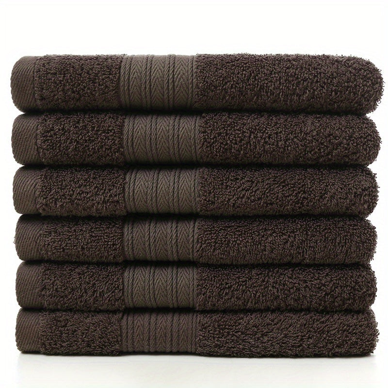 6pcs Household Cotton Hand Towel Soft Absorbent Towel
