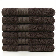 6pcs Household Cotton Hand Towel Soft Absorbent Towel