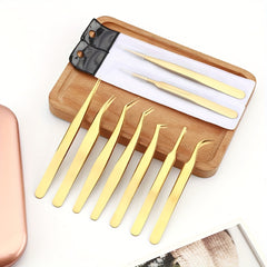 Stainless Steel Eyelash Extension Tweezers Set Volume Lash Extensions