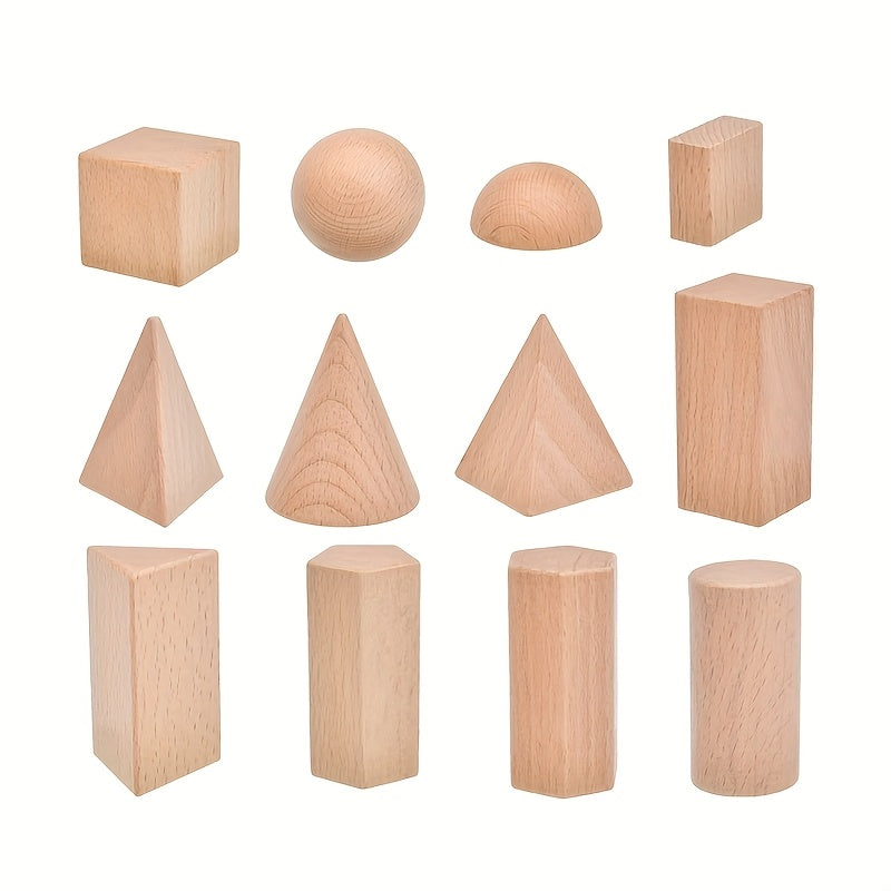 Wooden 3D Building Blocks for Fine Motor Skills