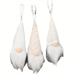 3pcs Christmas Tree Hanging Dwarf Decorations Plush Santa Claus Elf