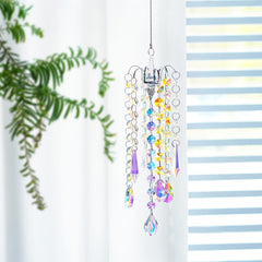 Crystal Chandelier Wind Chimes AB Coating Prisms Suncatcher Pendant