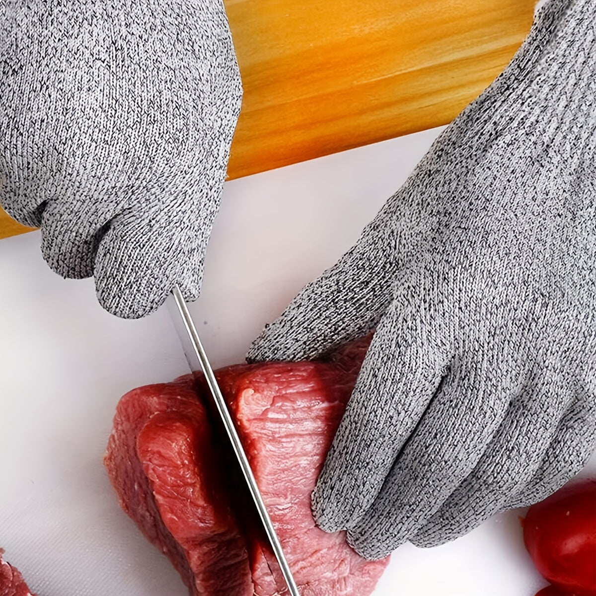 2pcs Cut Resistant Gloves Durable Safety Protection Enhanced Grip