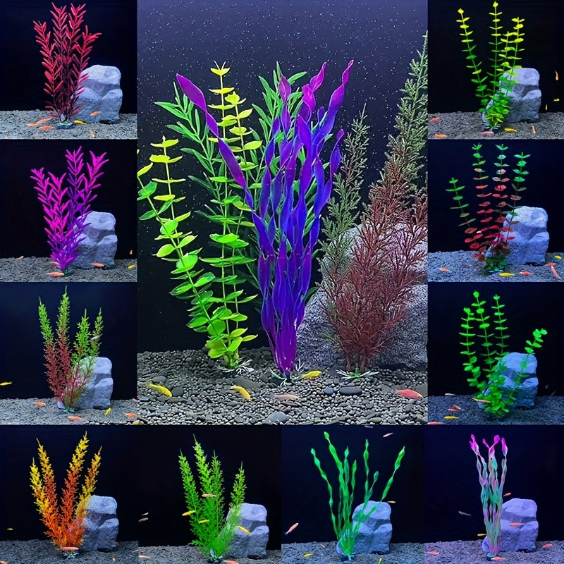 2pcs Lifelike Artificial Water Plants for Stunning Aquarium Landscape