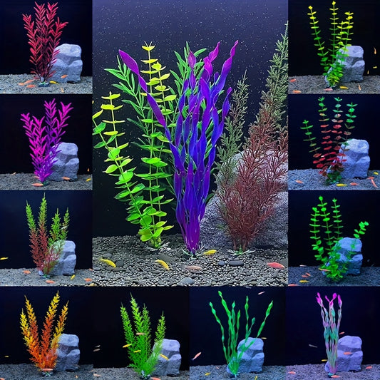 2pcs Lifelike Artificial Water Plants for Stunning Aquarium Landscape