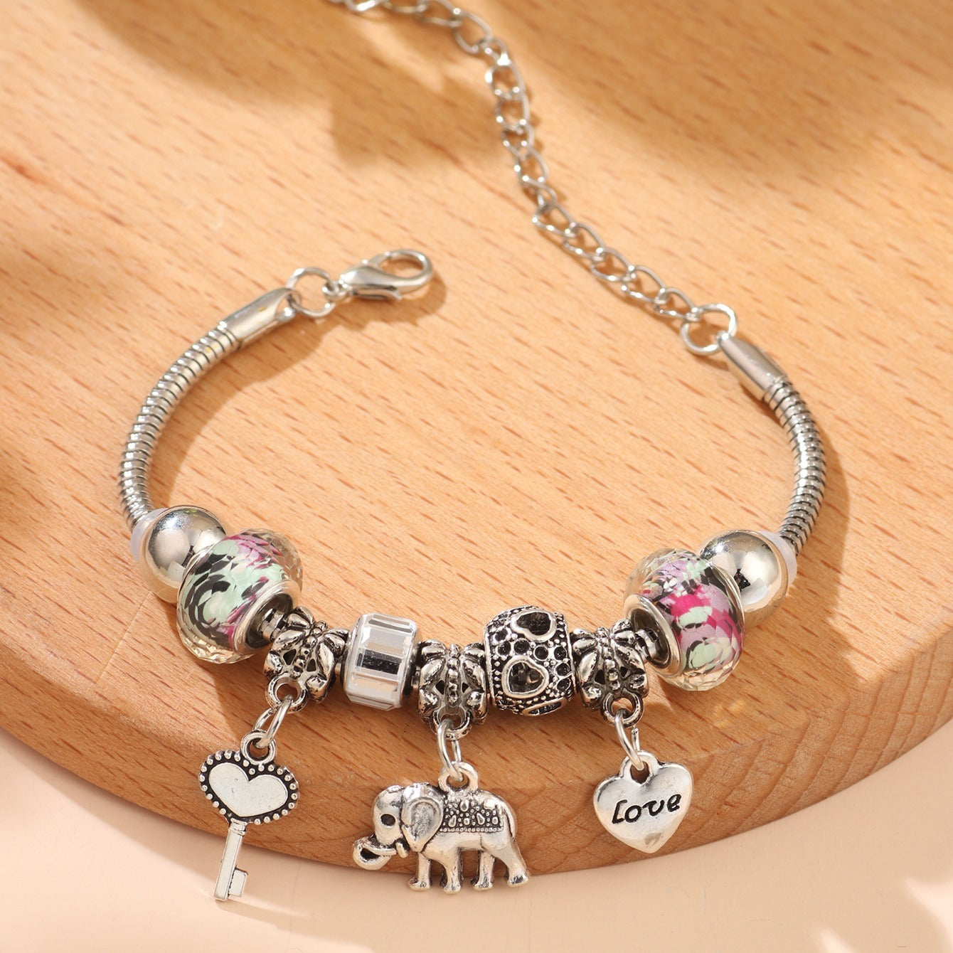 Elephant Charm Bracelet Animal Hand Decoration Jewelry Gift