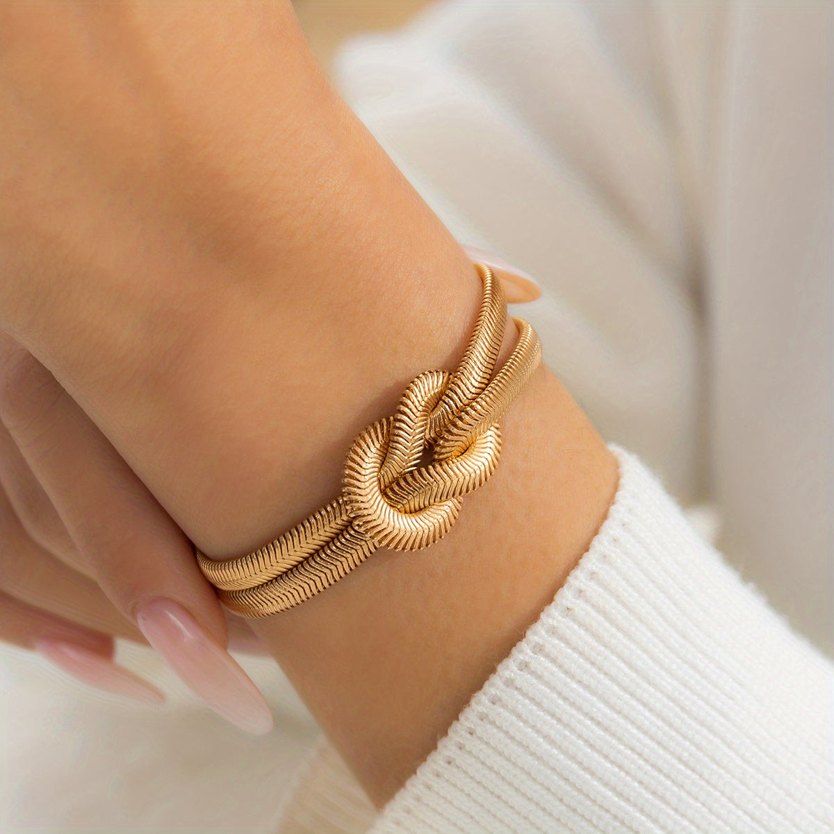 Punk Style Layer Chain Bracelet Vintage Big Ball Hand Jewelry Women Girls