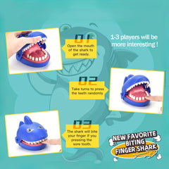 Shark Teeth Biting Finger Prank Toy for Party Games - Pink