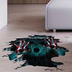 3D Halloween Floor Wall Decal Spooky Halloween Wall Decoration