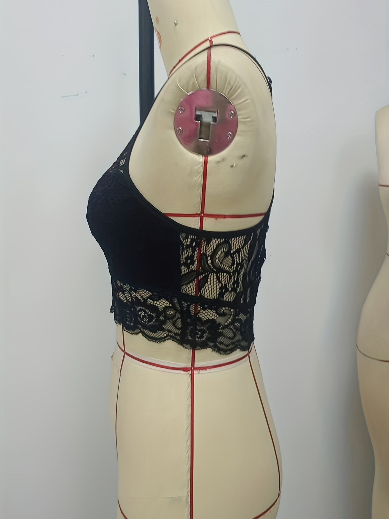 Lace Stitching Cami Lounge Top Sexy Trim Hollow Out Top