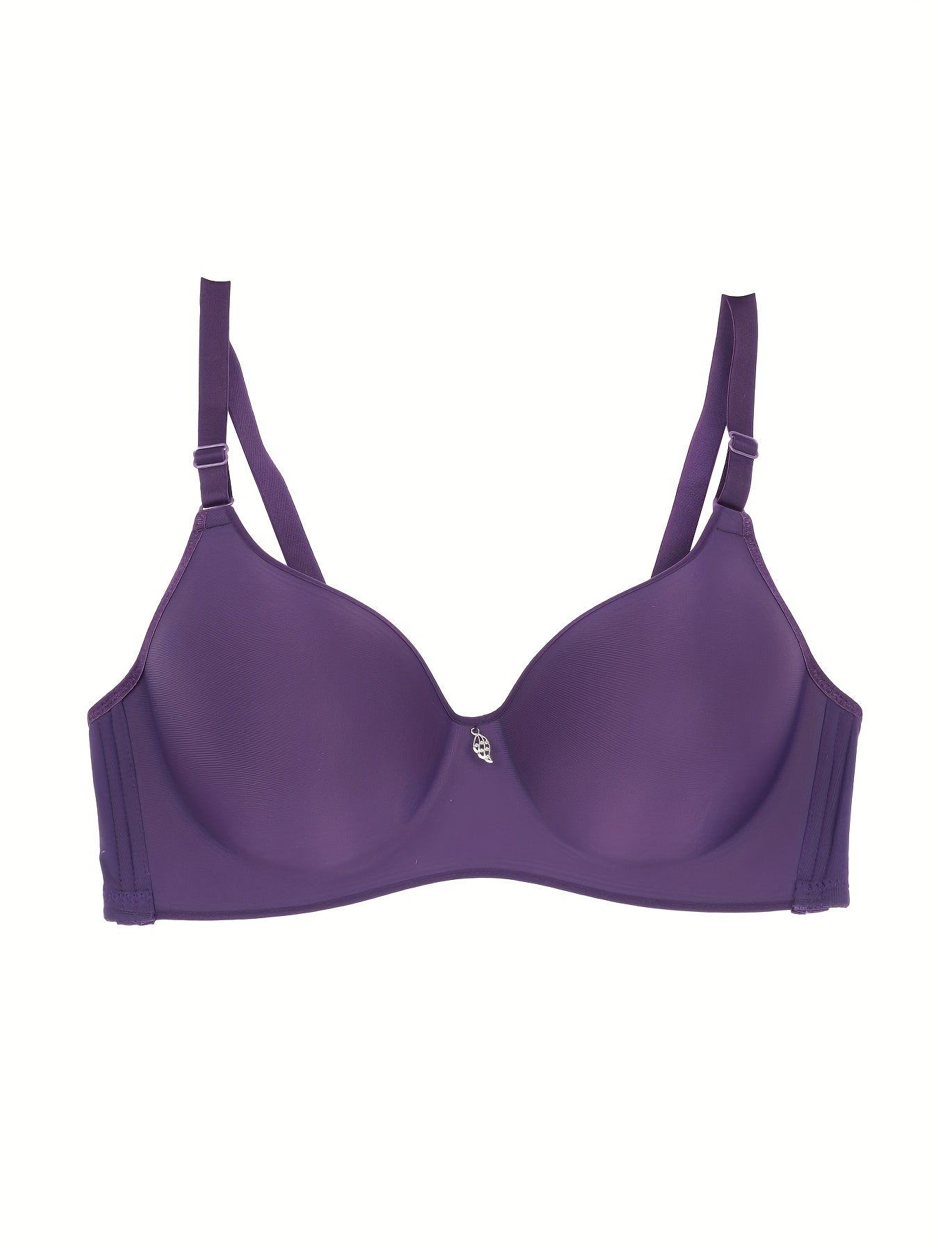Solid T Shirt Bra Comfy & Breathable Push Up Bra