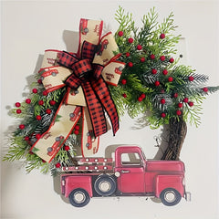 Christmas Red Truck Garland Farmhouse Decoration