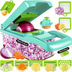 15 in 1 Kitchen Vegetable Chopper with 8 Stainless Steel Blades