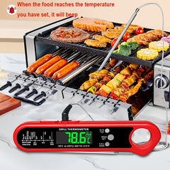 1pc Digital Meat Thermometer 3 In 1 Food Thermometer for Grilling and Cooking