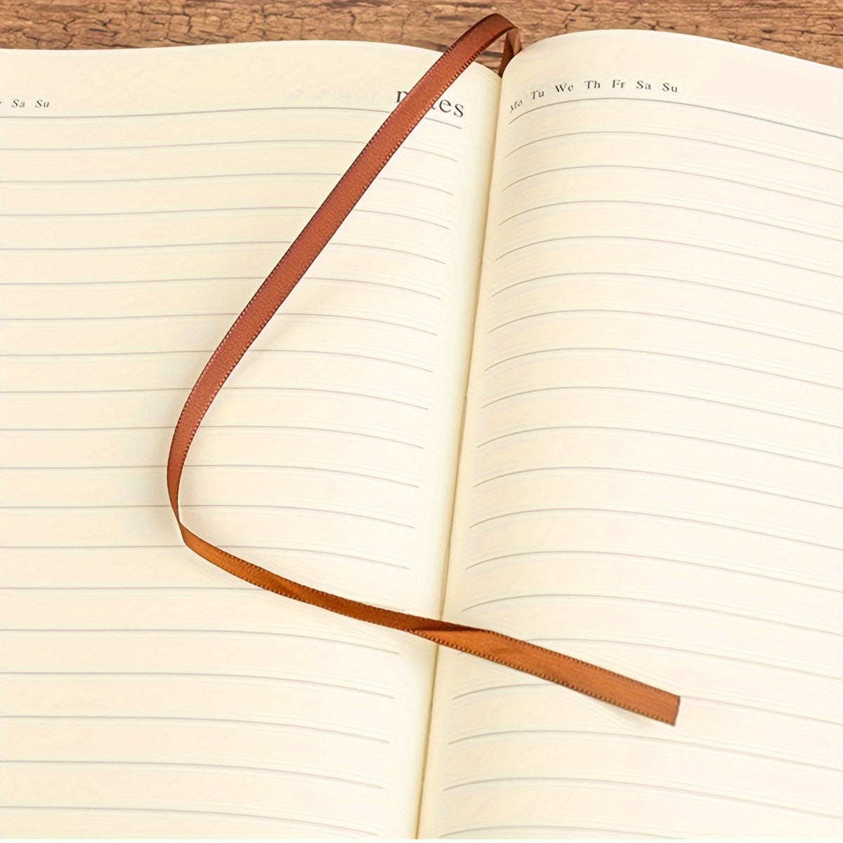 A5 Leather Notebook with Cord Soft Cover Pink Deer Horn - 360 Pages