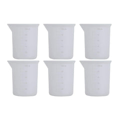 6 Pcs 100mL Silicone Measuring Cups for Epoxy Resin Jewelry Making DIY Glue Tool