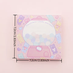 Heart Sticky Notes 4pcs Student Message Stickers Memo Pads 320 Sheets