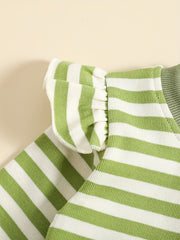 Toddler Girls Striped Sweatshirt & Pants Set for Autumn Winter